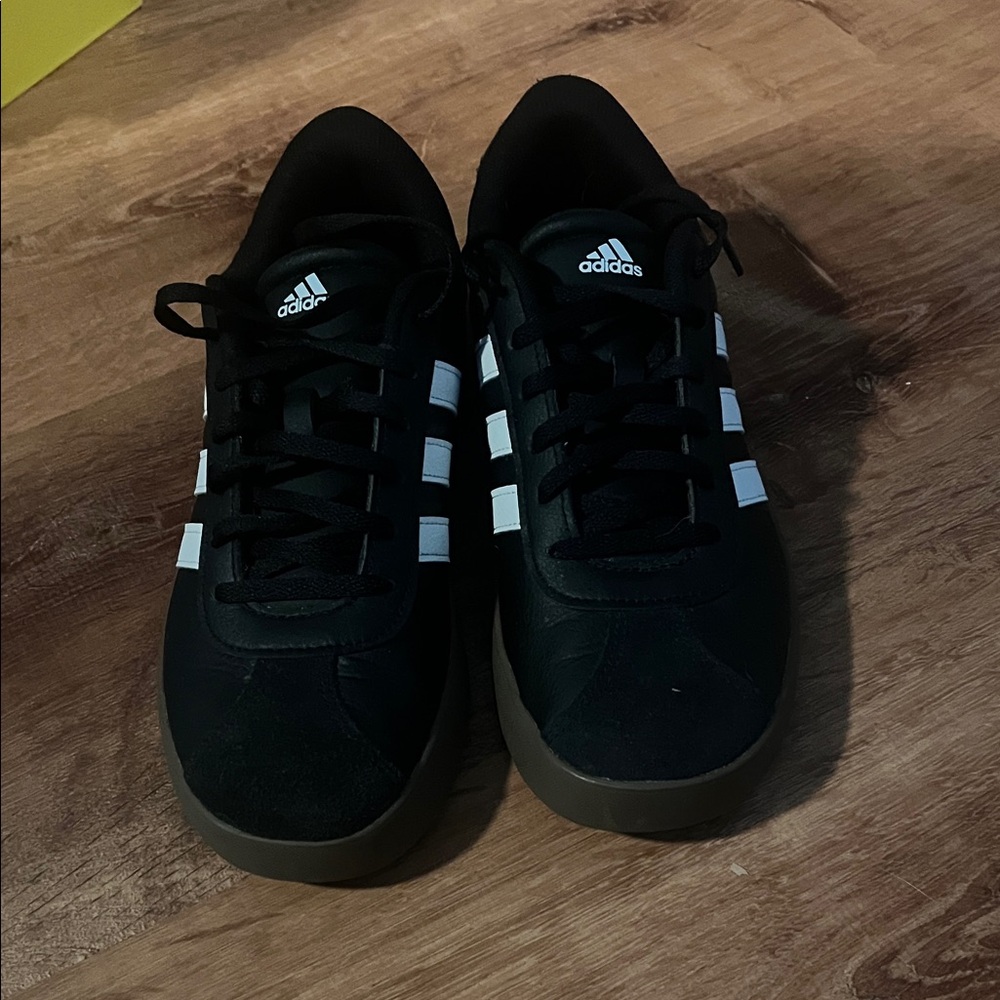 Adidas Kids Black and White Sneakers